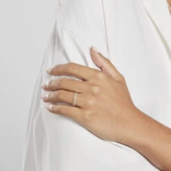 Alliance Roxie Ruban Plat Or Jaune -Bijouterie Pas Chère B3AFJW0397 model0