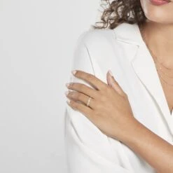 Alliance Roxie Ruban Plat Or Jaune -Bijouterie Pas Chère B3AFJW0397 model1