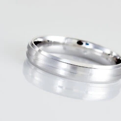 Alliance Circios Demi Jonc Classique Or Blanc -Bijouterie Pas Chère B3AMBW001K view3