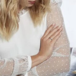 Alliance Markel Ruban Plat Or Blanc -Bijouterie Pas Chère B3AMBW01MD model0