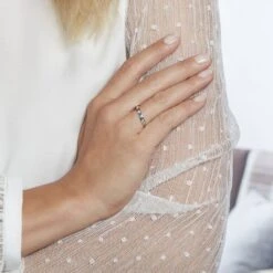 Alliance Markel Ruban Plat Or Blanc -Bijouterie Pas Chère B3AMBW01MD model1