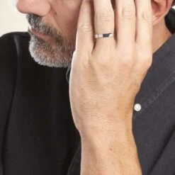 Alliance Julie Ruban Classique Or Blanc -Bijouterie Pas Chère B3AMBW0637 model1