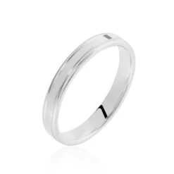 Alliance Beatrice Ruban Plat Or Blanc