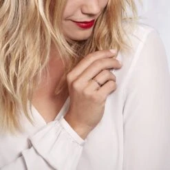 Alliance Fleur Diamantee Ruban Plat Or Rose -Bijouterie Pas Chère B3AMRW00YR model1