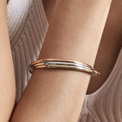 Bracelet Jonc Catalin 3 Fils Flexibles Or Tricolore -Bijouterie Pas Chère B3BF3W0316 model1