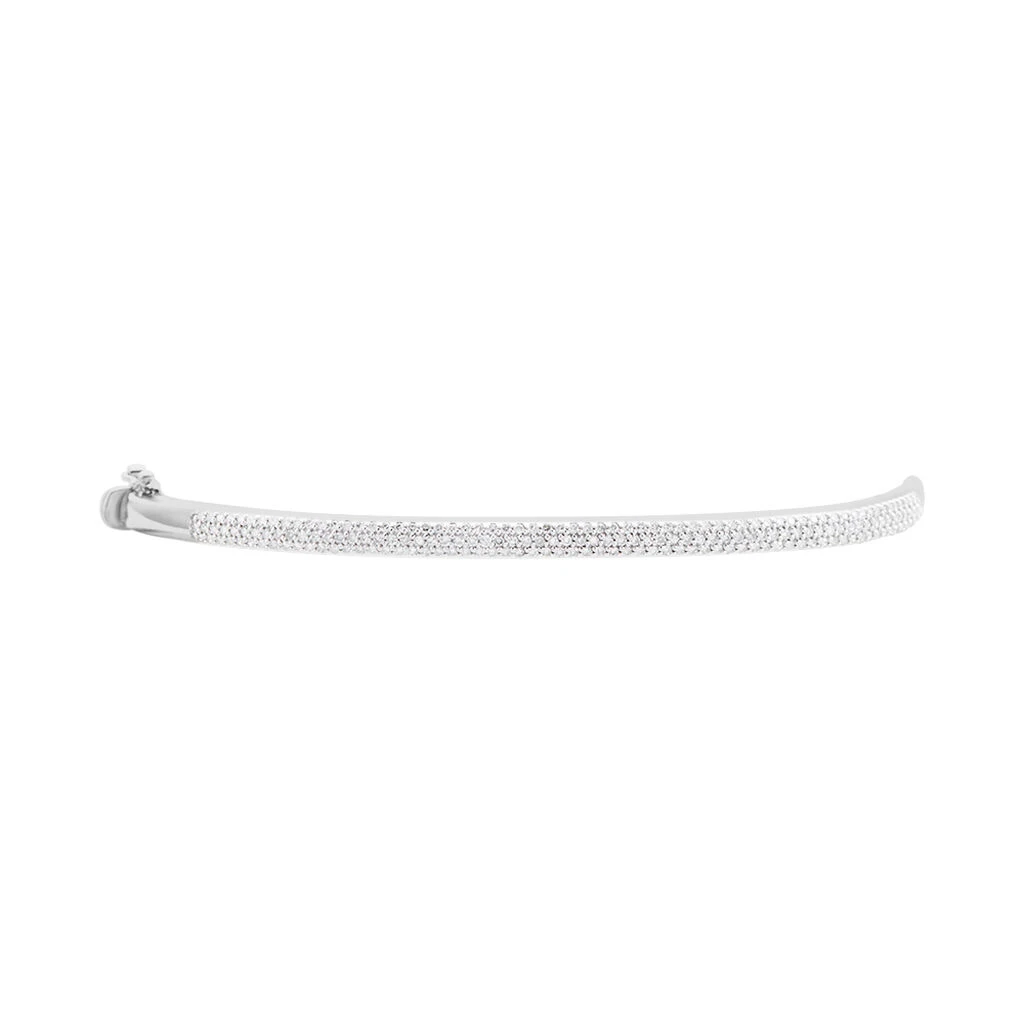 Bracelet Jonc Posie Or Blanc Diamant 2 Bracelet Jonc Posie Or Blanc Diamant – Image 2