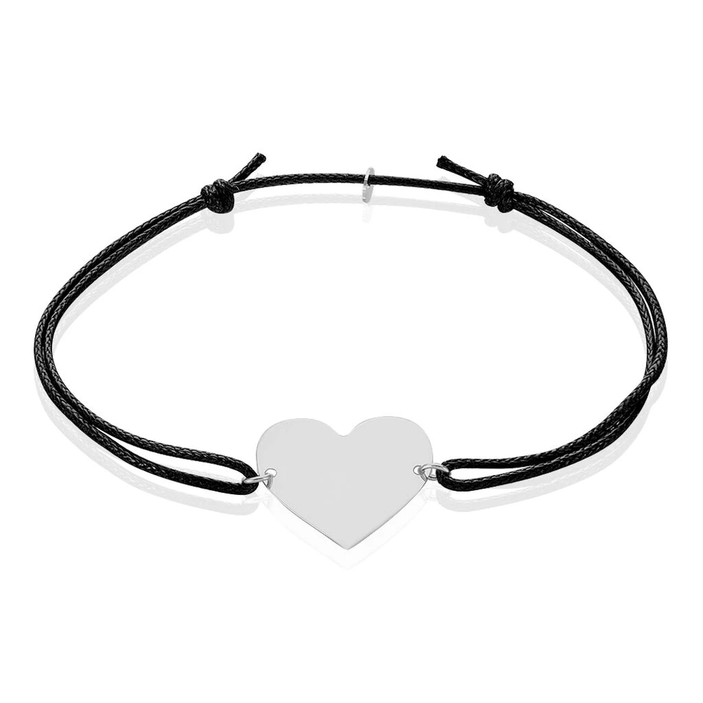 Bracelet Coeur Gravable Or Blanc 1 Bracelet Coeur Gravable Or Blanc