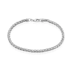 Bracelet Jayna Maille Palmier Or Blanc