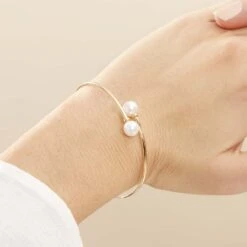 Bracelet Jonc Sammy Or Jaune Perle De Culture -Bijouterie Pas Chère B3BFJU2197 model1