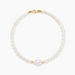 Bracelet Akil Or Jaune Perle De Culture