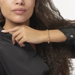 Bracelet Diona Maille Boule Or Jaune -Bijouterie Pas Chère B3BFJW001R model0