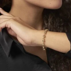 Bracelet Diona Maille Boule Or Jaune -Bijouterie Pas Chère B3BFJW001R model1
