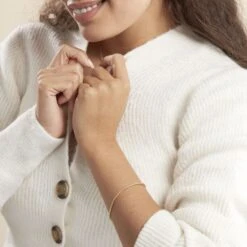 Bracelet Jayna Maille Palmier Or Jaune -Bijouterie Pas Chère B3BFJW005C model0