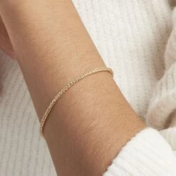 Bracelet Jayna Maille Palmier Or Jaune -Bijouterie Pas Chère B3BFJW005C model1