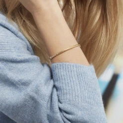 Bracelet Jonc Cleanne Fil Rond Or Jaune -Bijouterie Pas Chère B3BFJW00AN model1