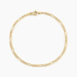 Bracelet Cameo Maille Alternee 1/3 Or Jaune