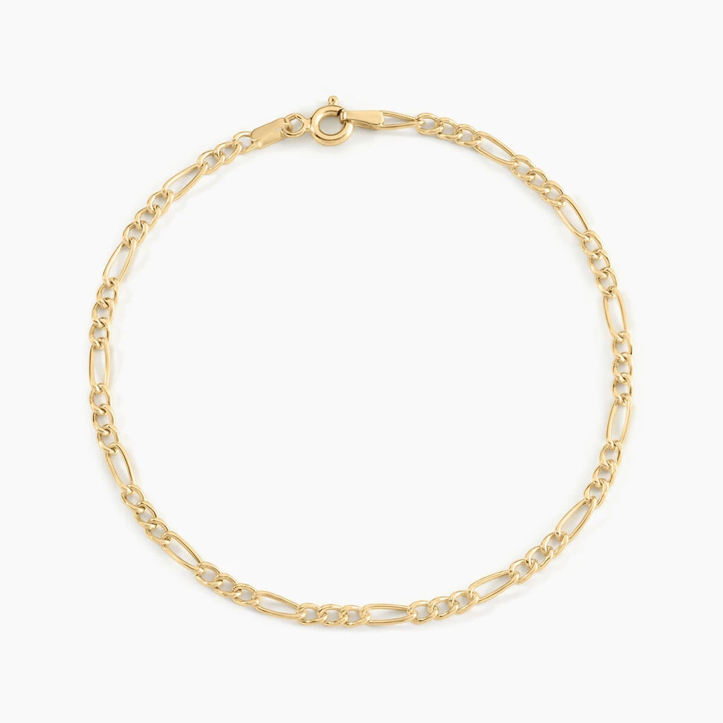 Bracelet Cameo Maille Alternee 1/3 Or Jaune 1 Bracelet Cameo Maille Alternee 1/3 Or Jaune