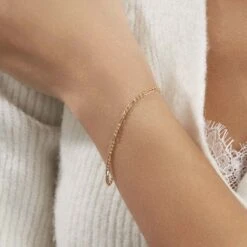 Bracelet Cameo Maille Alternee 1/3 Or Jaune 7 Bracelet Cameo Maille Alternee 1/3 Or Jaune -Bijouterie Pas Chère B3BFJW0468 model0