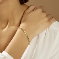 Bracelet Izel Maille Anglaise Or Jaune -Bijouterie Pas Chère B3BFJW0479 model1