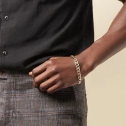 Bracelet Iris Maille Gourmette Or Bicolore -Bijouterie Pas Chère B3BH2W0022 model1