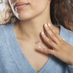 Collier Irmela Or Blanc Diamant -Bijouterie Pas Chère B3CFBDW002 model0