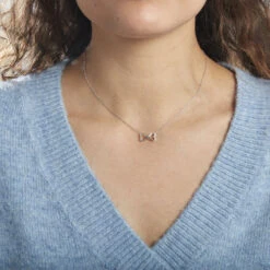 Collier Irmela Or Blanc Diamant -Bijouterie Pas Chère B3CFBDW002 model1