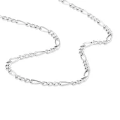 Chaîne Cameo Maille Alternee 1/3 Or Blanc -Bijouterie Pas Chère B3CFBW0340 view1