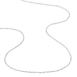 Chaîne Imanie Maille Singapour Or Blanc -Bijouterie Pas Chère B3CFBW0385 view2