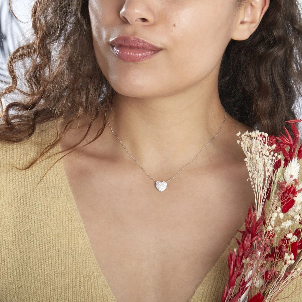 Collier Or Blanc Dann Oxydes De Zirconium 3 Collier Or Blanc Dann Oxydes De Zirconium – Image 3