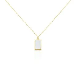 Collier Hallie Or Jaune Nacre