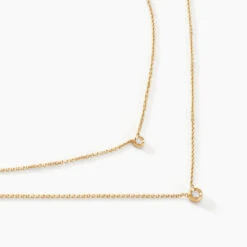 Collier Virguinia Or Jaune Oxyde De Zirconium