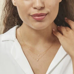 Collier Virguinia Or Jaune Oxyde De Zirconium -Bijouterie Pas Chère B3CFJZW352 model0