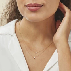 Collier Virguinia Or Jaune Oxyde De Zirconium -Bijouterie Pas Chère B3CFJZW352 model1