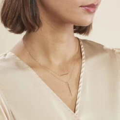 Collier Pink Or Rose -Bijouterie Pas Chère B3CFRW0343 model0