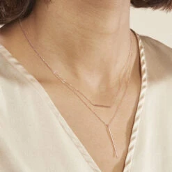 Collier Pink Or Rose -Bijouterie Pas Chère B3CFRW0343 model1