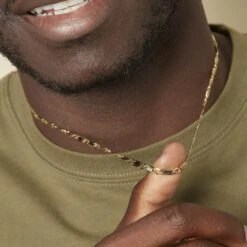 Collier Olivier Or Bicolore -Bijouterie Pas Chère B3CH2W0022 model1