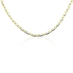 Collier Danae Maille Plaquette Alternee 1/1 Or Bicolore