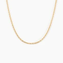 Chaîne Keyssie Maille Forçat Diamantée Or Jaune