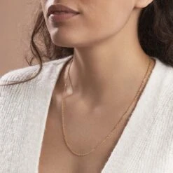 Chaîne Keyssie Maille Forçat Diamantée Or Jaune -Bijouterie Pas Chère B3CMJW0703 model0