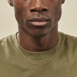 Chaîne Keyssie Maille Forçat Diamantée Or Jaune -Bijouterie Pas Chère B3CMJW0703 model1