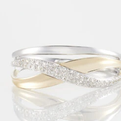 Bague Nene Or Bicolore Diamant -Bijouterie Pas Chère B3DF2DW709 view3