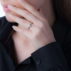 Bague Solitaire Collection Grace Or Blanc Diamant -Bijouterie Pas Chère B3DFBDN172 model0