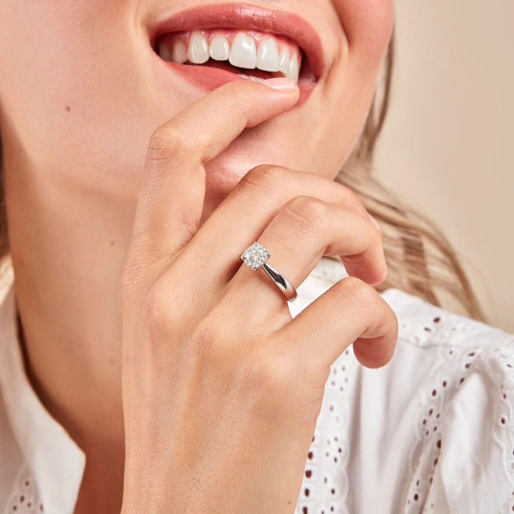 Bague Solitaire Grace Or Blanc Diamant 4 Bague Solitaire Grace Or Blanc Diamant – Image 4