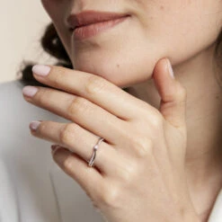 Bague Solitaire Asia Or Blanc Diamant -Bijouterie Pas Chère B3DFBDW04F model0