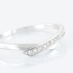 Bague Marilou Or Blanc Diamant -Bijouterie Pas Chère B3DFBDW221 view3