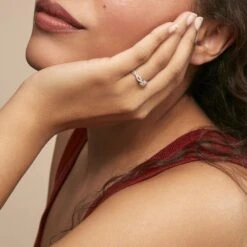 Bague Roseline Or Blanc Diamant -Bijouterie Pas Chère B3DFBDW30A model0