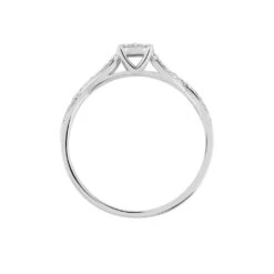 Bague Roseline Or Blanc Diamant -Bijouterie Pas Chère B3DFBDW30A view2