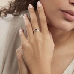 Bague Joaquina Or Blanc Diamant -Bijouterie Pas Chère B3DFBDW3AB model1