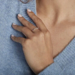 Bague Talna Or Blanc Diamant -Bijouterie Pas Chère B3DFBDW3PV model0