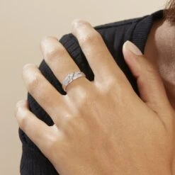 Bague Rosaleen Blanc Diamant Blanc Diamant -Bijouterie Pas Chère B3DFBDW4C3 model1